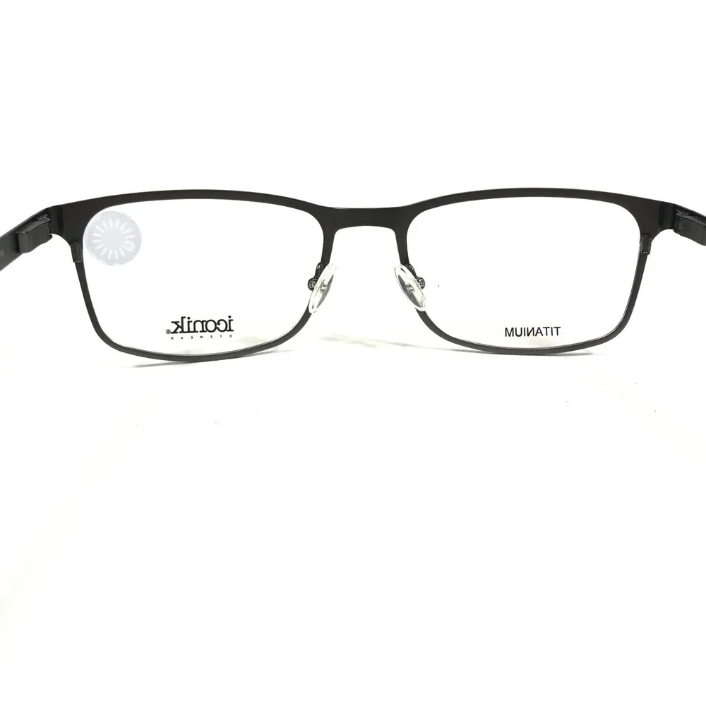 Iconik Eyeglasses Frames Pierce C02 Gunmetal Grey Square Full Rim 56-19-145